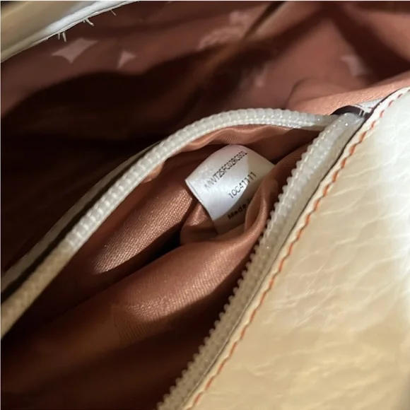 MCM EUC  White/ Orange leather croc embossed Handbag - Picture 11 of 12